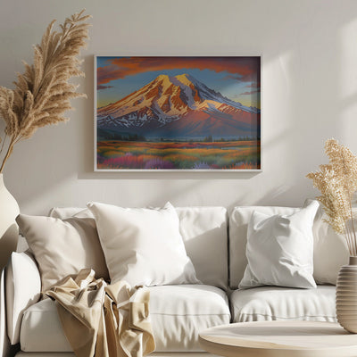Crimson Clouds Over the Valley - Stretched Canvas, Poster or Fine Art Print I Heart Wall Art