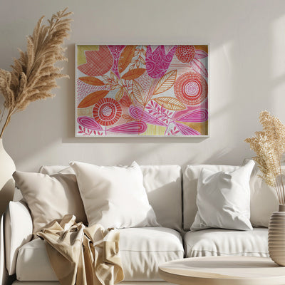 Layered Botanical Watercolour - Stretched Canvas, Poster or Fine Art Print I Heart Wall Art