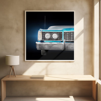 US classic car 1973 Limited Hardtop - Square Stretched Canvas, Poster or Fine Art Print I Heart Wall Art