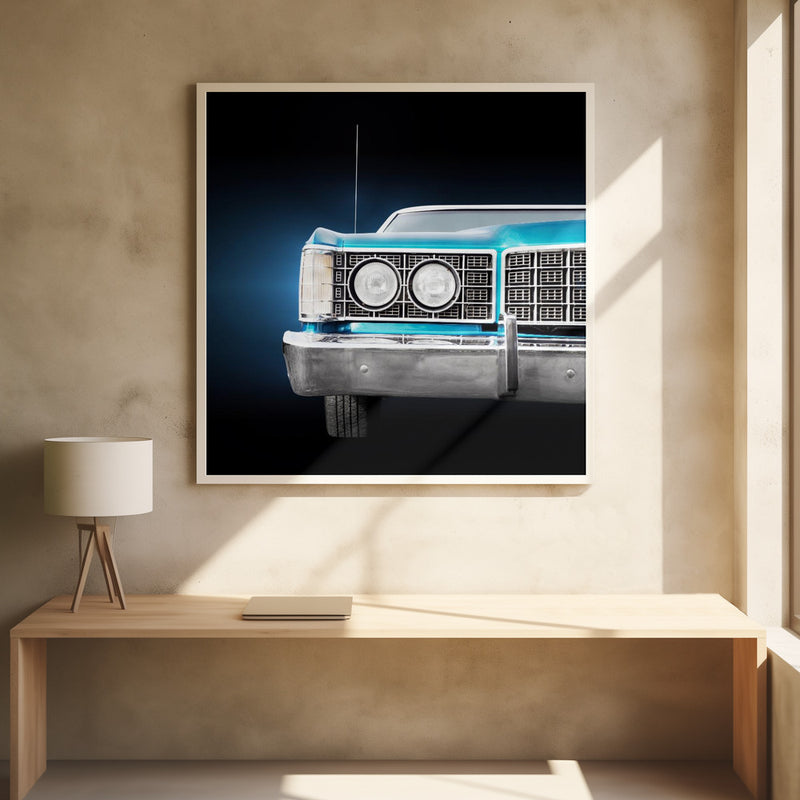 US classic car 1973 Limited Hardtop - Square Stretched Canvas, Poster or Fine Art Print I Heart Wall Art