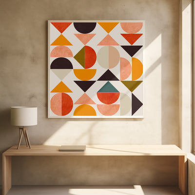 Bauhaus New8 - Square Stretched Canvas, Poster or Fine Art Print I Heart Wall Art