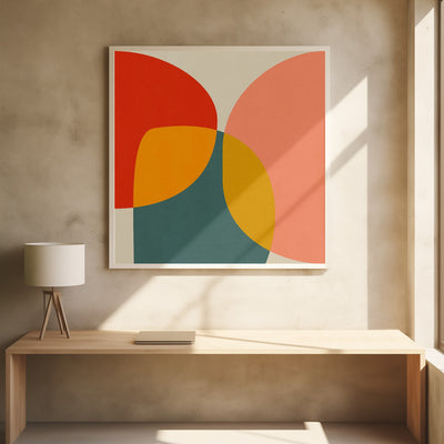 Bauhaus New 2 - Square Stretched Canvas, Poster or Fine Art Print I Heart Wall Art