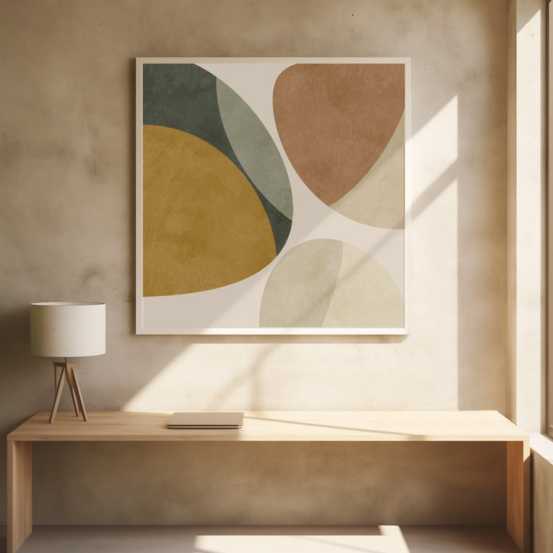 Pattern3 Mid Earth 2 - Square Stretched Canvas, Poster or Fine Art Print I Heart Wall Art