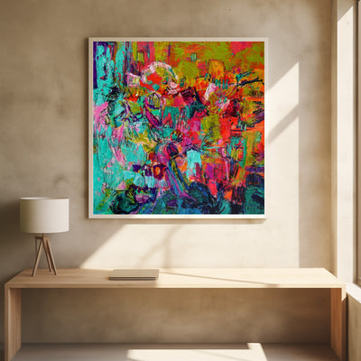 From My Garden Window - Square Stretched Canvas, Poster or Fine Art Print I Heart Wall Art