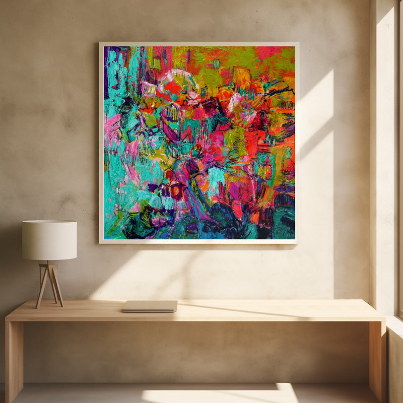 From My Garden Window - Square Stretched Canvas, Poster or Fine Art Print I Heart Wall Art