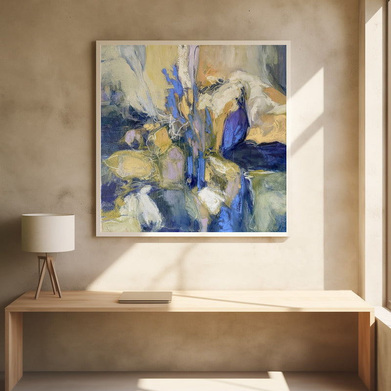 Irises - Square Stretched Canvas, Poster or Fine Art Print I Heart Wall Art