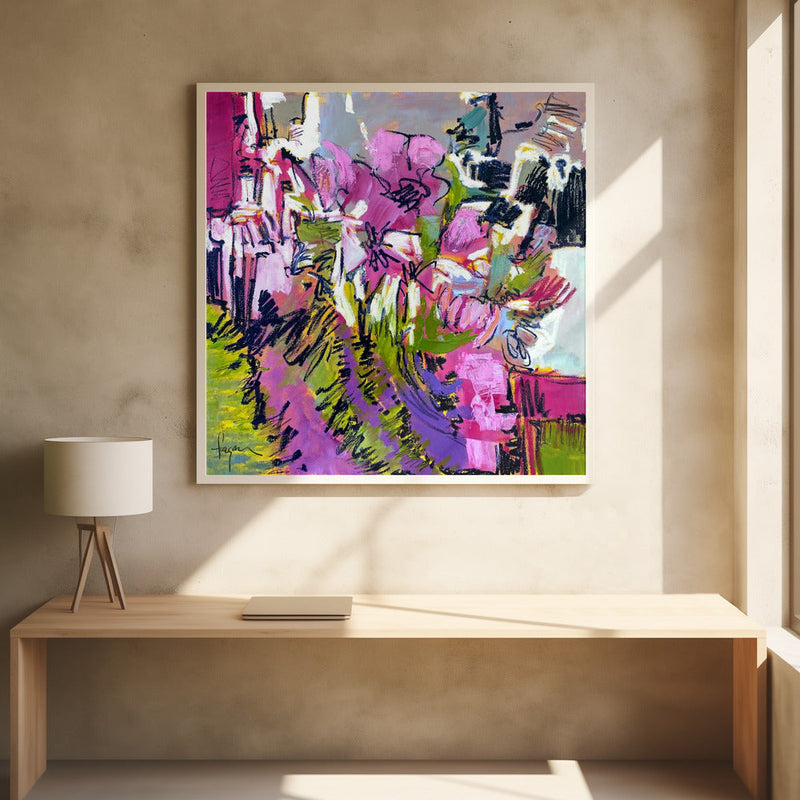Df675a and To Everything There Is a Season Bloom I - Square Stretched Canvas, Poster or Fine Art Print I Heart Wall Art