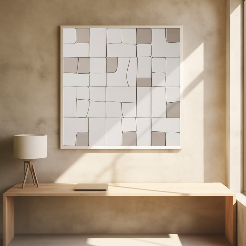 Pieces VI - Square Stretched Canvas, Poster or Fine Art Print I Heart Wall Art