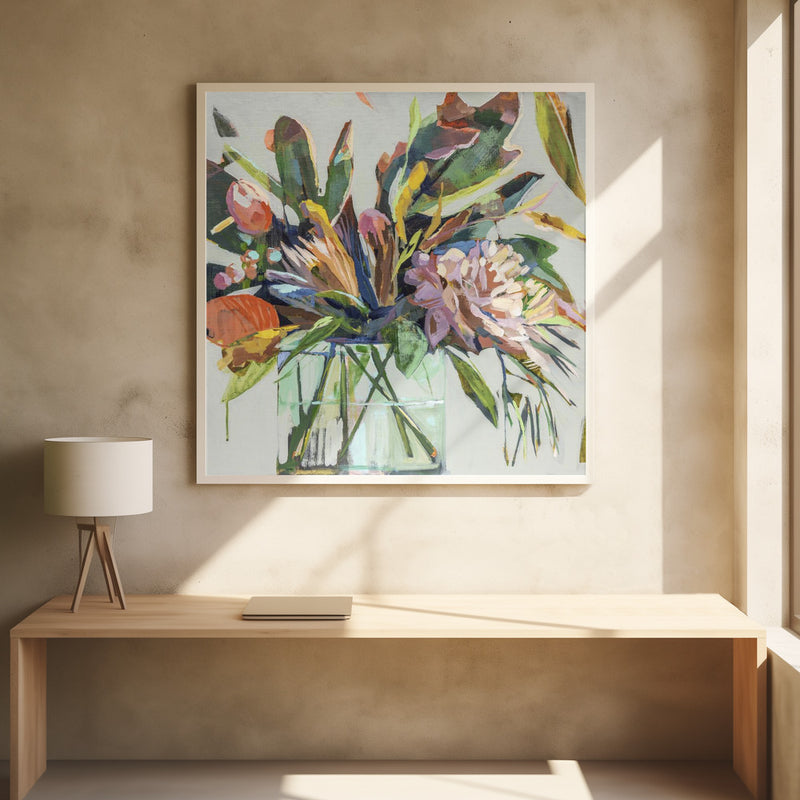 Spikeybouquet - Square Stretched Canvas, Poster or Fine Art Print I Heart Wall Art