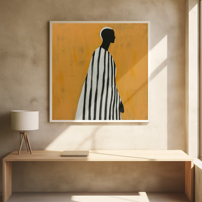 Portrait of a Man - Square Stretched Canvas, Poster or Fine Art Print I Heart Wall Art