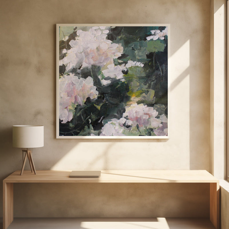 Impressionistic Blooms - Square Stretched Canvas, Poster or Fine Art Print I Heart Wall Art
