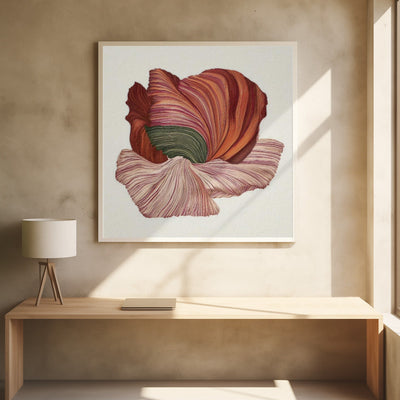 Floral lines I - Square Stretched Canvas, Poster or Fine Art Print I Heart Wall Art