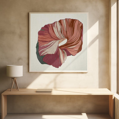 Floral Lines II - Square Stretched Canvas, Poster or Fine Art Print I Heart Wall Art