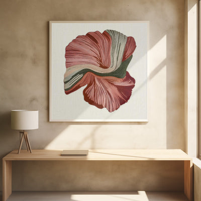 Floral Lines III - Square Stretched Canvas, Poster or Fine Art Print I Heart Wall Art