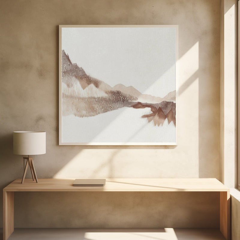 Peaceful nature I - Square Stretched Canvas, Poster or Fine Art Print I Heart Wall Art