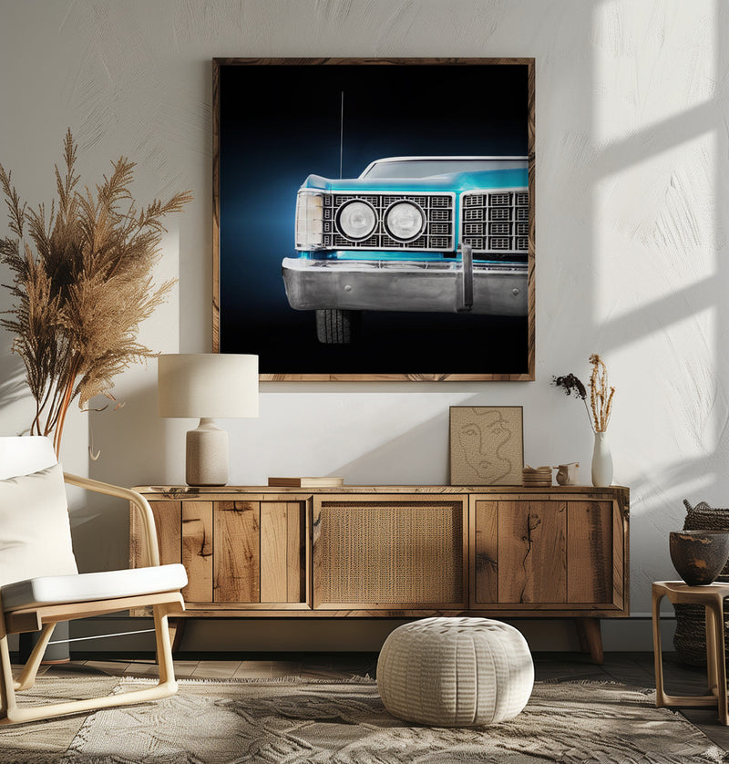 US classic car 1973 Limited Hardtop - Square Stretched Canvas, Poster or Fine Art Print I Heart Wall Art