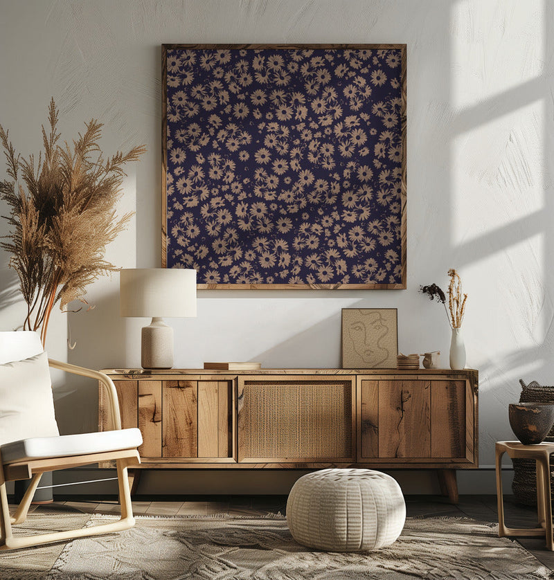 Flowers At Dawn Nº2 - Square Stretched Canvas, Poster or Fine Art Print I Heart Wall Art