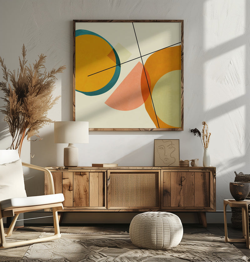 Mid Painted3 Kopie - Square Stretched Canvas, Poster or Fine Art Print I Heart Wall Art