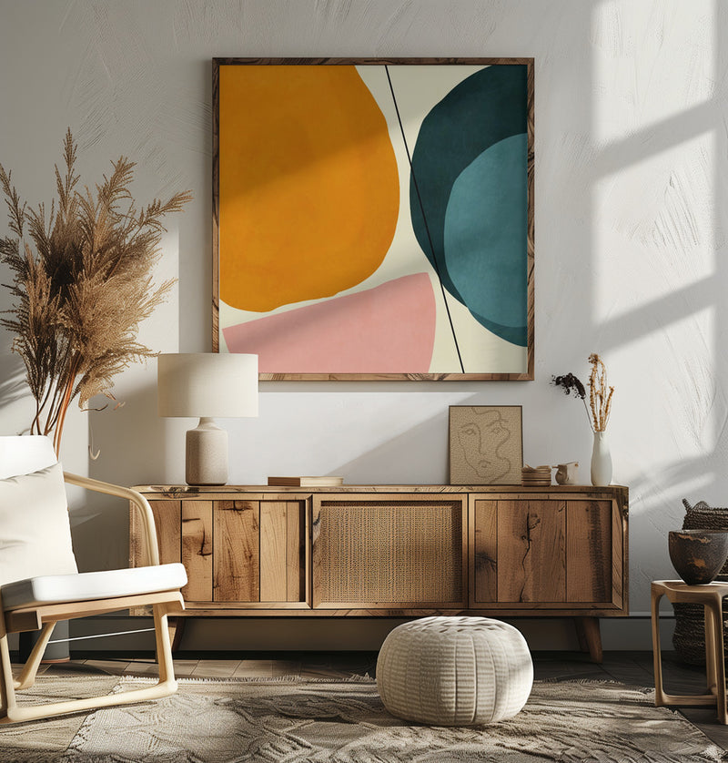 Mid Painted1 Kopie - Square Stretched Canvas, Poster or Fine Art Print I Heart Wall Art