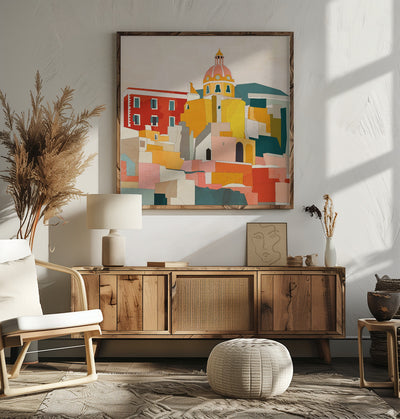 Procida Italy Kopie - Square Stretched Canvas, Poster or Fine Art Print I Heart Wall Art