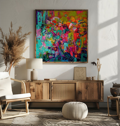 From My Garden Window - Square Stretched Canvas, Poster or Fine Art Print I Heart Wall Art