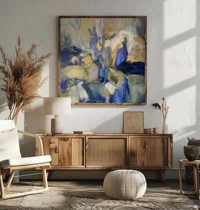 Irises - Square Stretched Canvas, Poster or Fine Art Print I Heart Wall Art