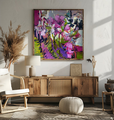 Df675a and To Everything There Is a Season Bloom I - Square Stretched Canvas, Poster or Fine Art Print I Heart Wall Art