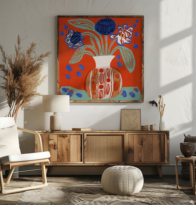 Flower Still Life - Square Stretched Canvas, Poster or Fine Art Print I Heart Wall Art