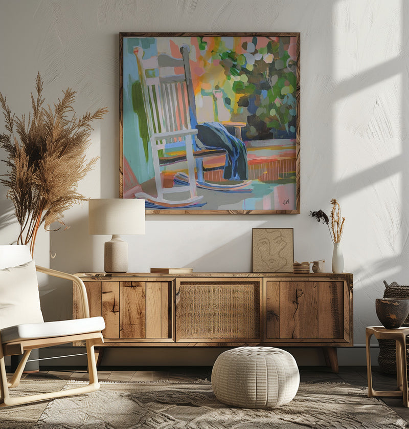 North Carolina - Square Stretched Canvas, Poster or Fine Art Print I Heart Wall Art