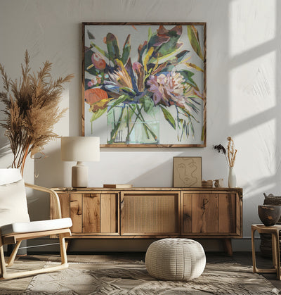 Spikeybouquet - Square Stretched Canvas, Poster or Fine Art Print I Heart Wall Art