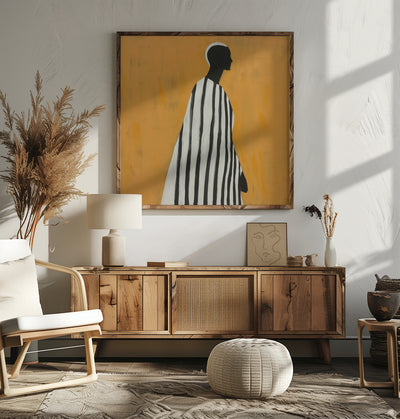 Portrait of a Man - Square Stretched Canvas, Poster or Fine Art Print I Heart Wall Art