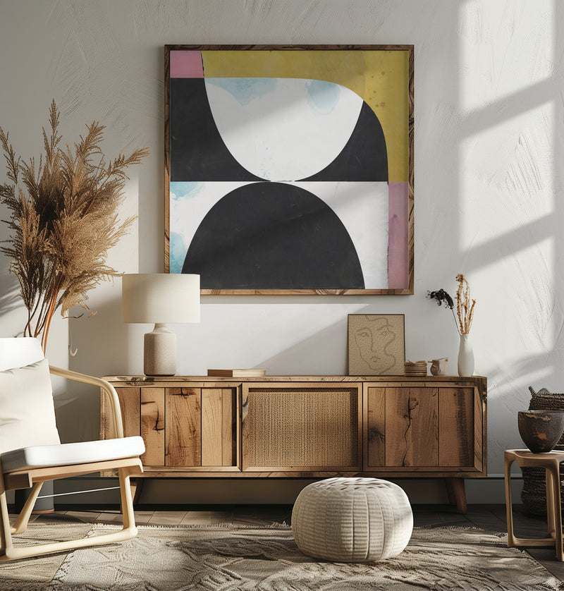 Touching - Square Stretched Canvas, Poster or Fine Art Print I Heart Wall Art