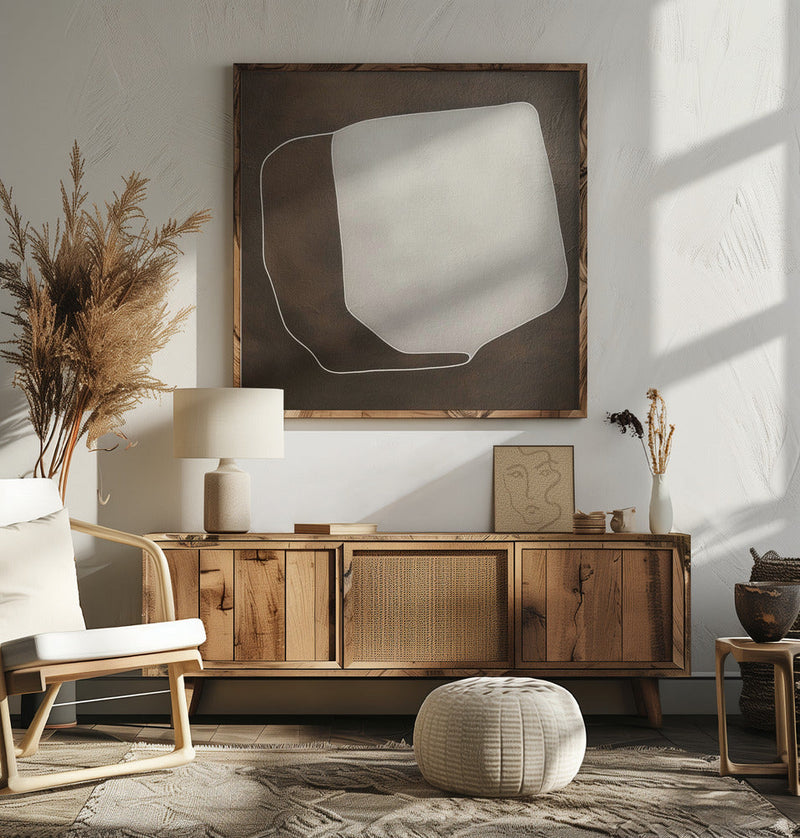 Line and shape II - Square Stretched Canvas, Poster or Fine Art Print I Heart Wall Art