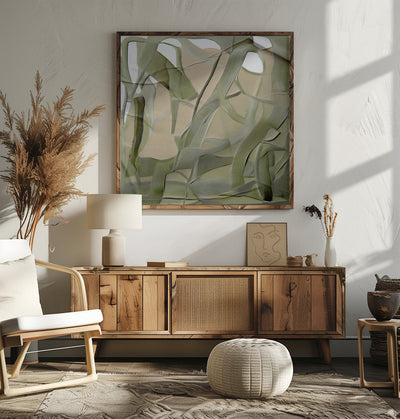 Whispering Leaves - Square Stretched Canvas, Poster or Fine Art Print I Heart Wall Art