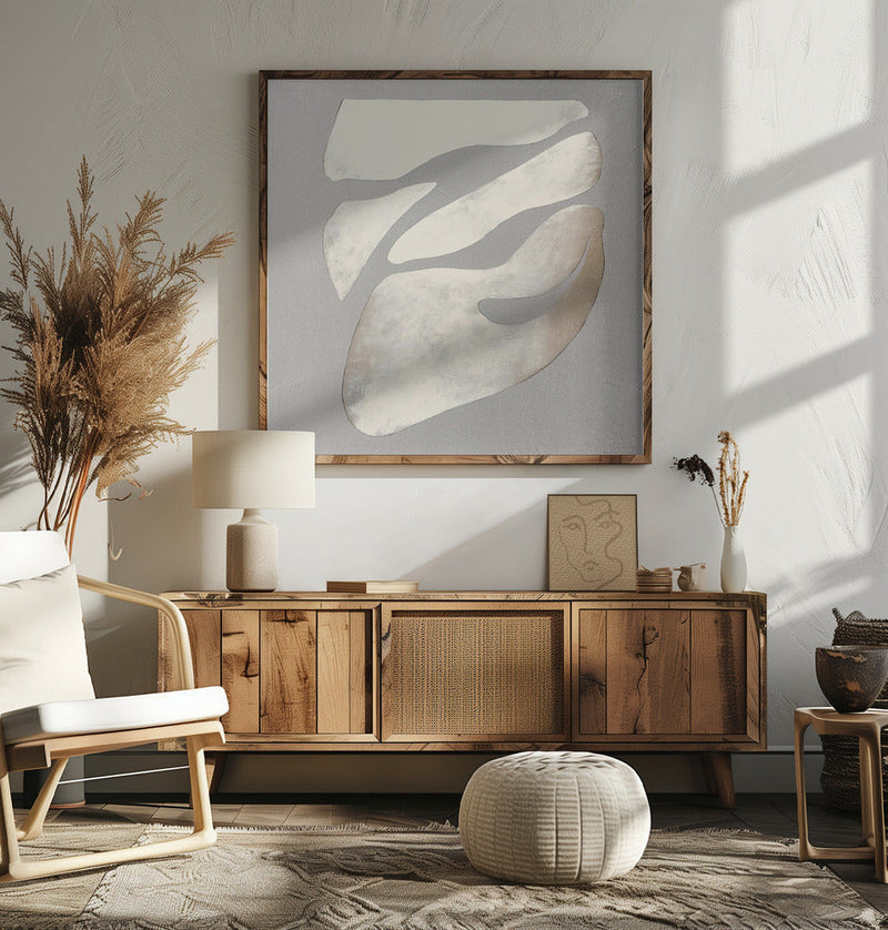 Fluid Forms Emerge - Square Stretched Canvas, Poster or Fine Art Print I Heart Wall Art