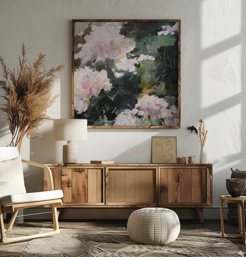 Impressionistic Blooms - Square Stretched Canvas, Poster or Fine Art Print I Heart Wall Art