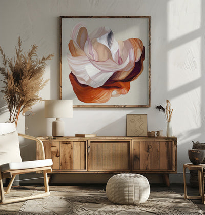 Flow Flower II - Square Stretched Canvas, Poster or Fine Art Print I Heart Wall Art