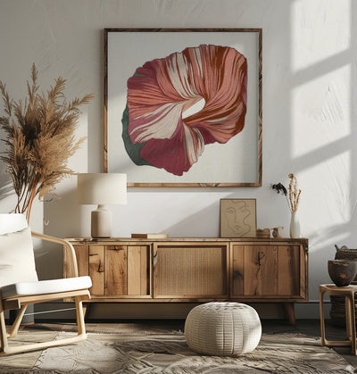 Floral Lines II - Square Stretched Canvas, Poster or Fine Art Print I Heart Wall Art