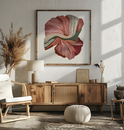 Floral Lines III - Square Stretched Canvas, Poster or Fine Art Print I Heart Wall Art