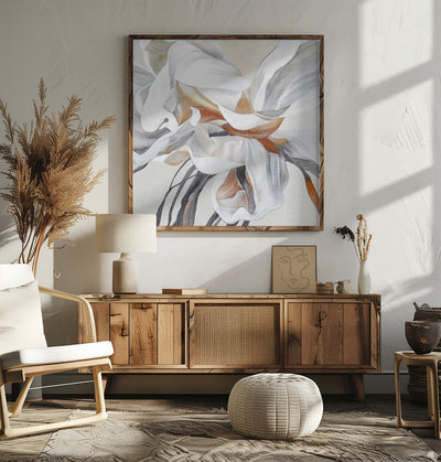 Fleur - Square Stretched Canvas, Poster or Fine Art Print I Heart Wall Art