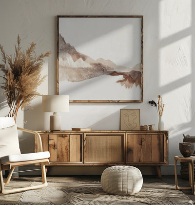 Peaceful nature I - Square Stretched Canvas, Poster or Fine Art Print I Heart Wall Art