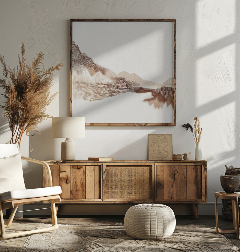 Peaceful nature I - Square Stretched Canvas, Poster or Fine Art Print I Heart Wall Art