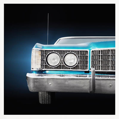 US classic car 1973 Limited Hardtop - Square Stretched Canvas, Poster or Fine Art Print I Heart Wall Art