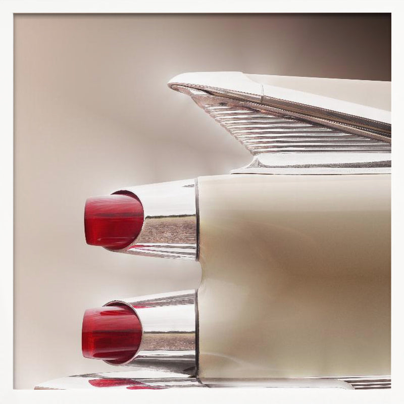 American classic car Custom Royal 1959 tail fin - Square Stretched Canvas, Poster or Fine Art Print I Heart Wall Art