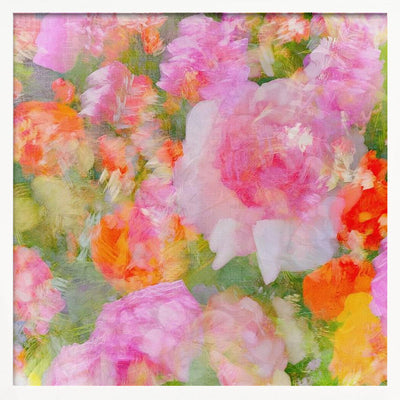 My Rose Garden Impression - Square Stretched Canvas, Poster or Fine Art Print I Heart Wall Art
