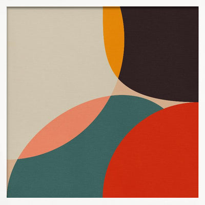 Bauhaus Modern Bold 4 - Square Stretched Canvas, Poster or Fine Art Print I Heart Wall Art