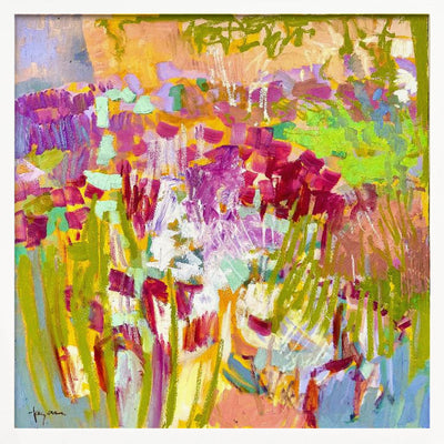 Df008singing - Square Stretched Canvas, Poster or Fine Art Print I Heart Wall Art