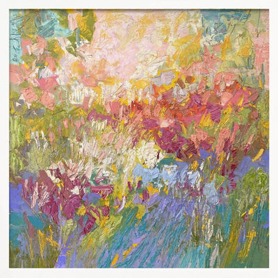 Radiant Floral Harmony - Square Stretched Canvas, Poster or Fine Art Print I Heart Wall Art