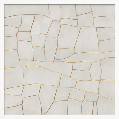 Golden crack A - Square Stretched Canvas, Poster or Fine Art Print I Heart Wall Art