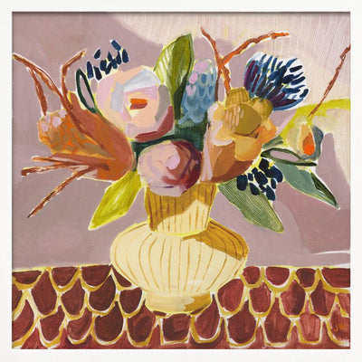 Mauve Bouquet - Square Stretched Canvas, Poster or Fine Art Print I Heart Wall Art